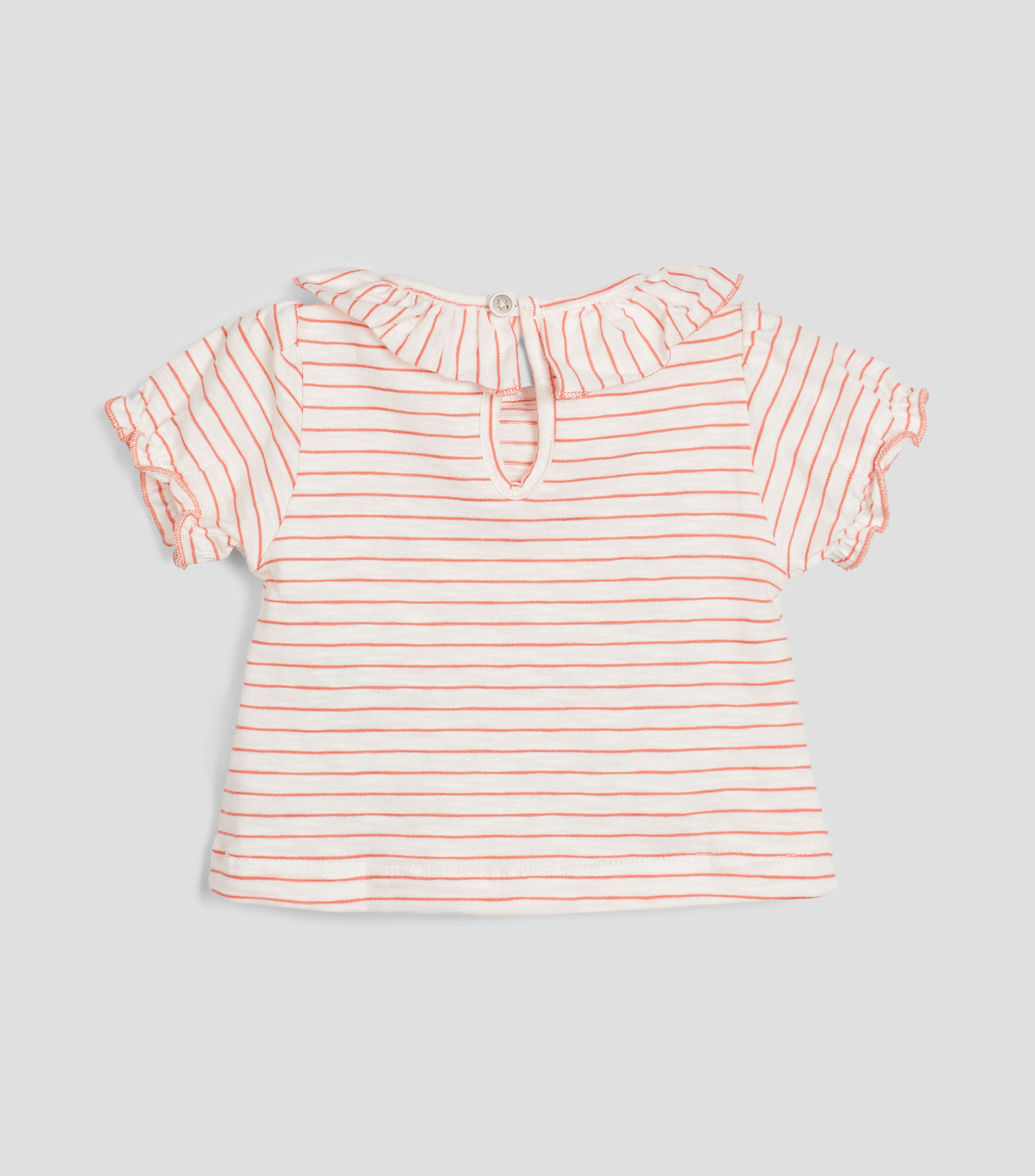 Playera cuello redondo manga corta rayas Bebé